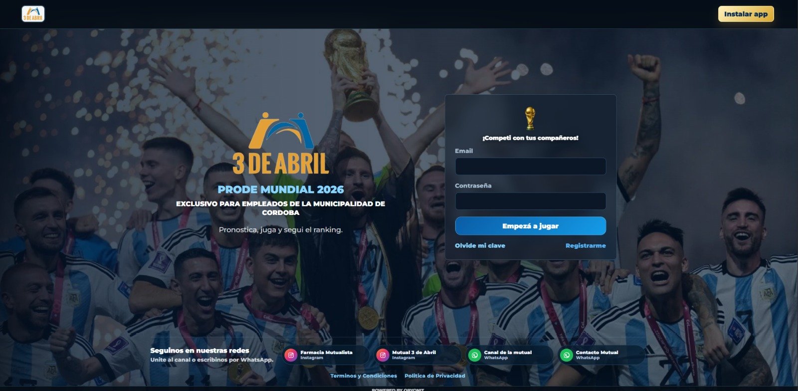 Prode Mutual 3 de Abril